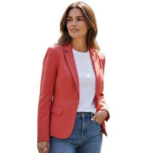 NEW YORK & COMPANY 7TH AVENUE PINK/CORAL BLAZER SZ.6 EUC.